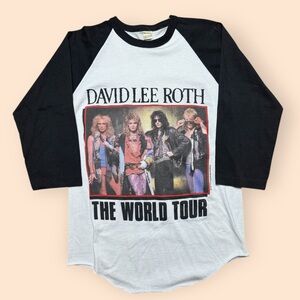 Vintage David Lee Roth World Tour 1986 T Shirt Medium Vtg 80s
